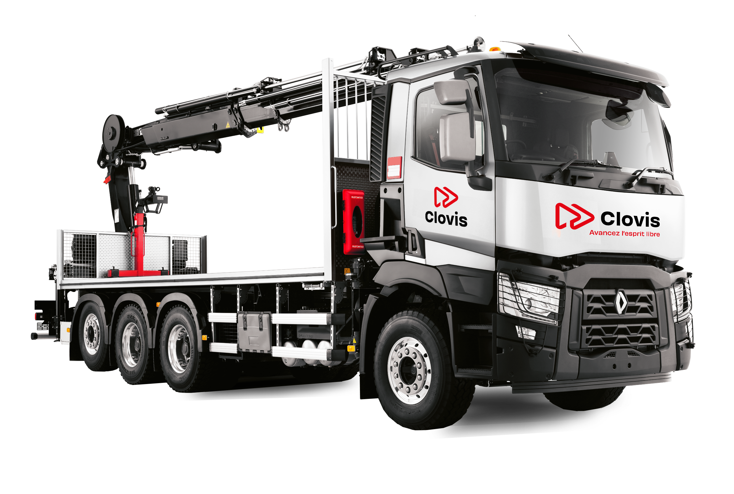 Location Clovis de poids lourd plateau grue