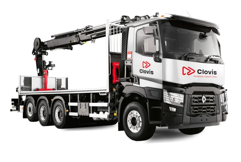 Location Clovis de poids lourd plateau grue