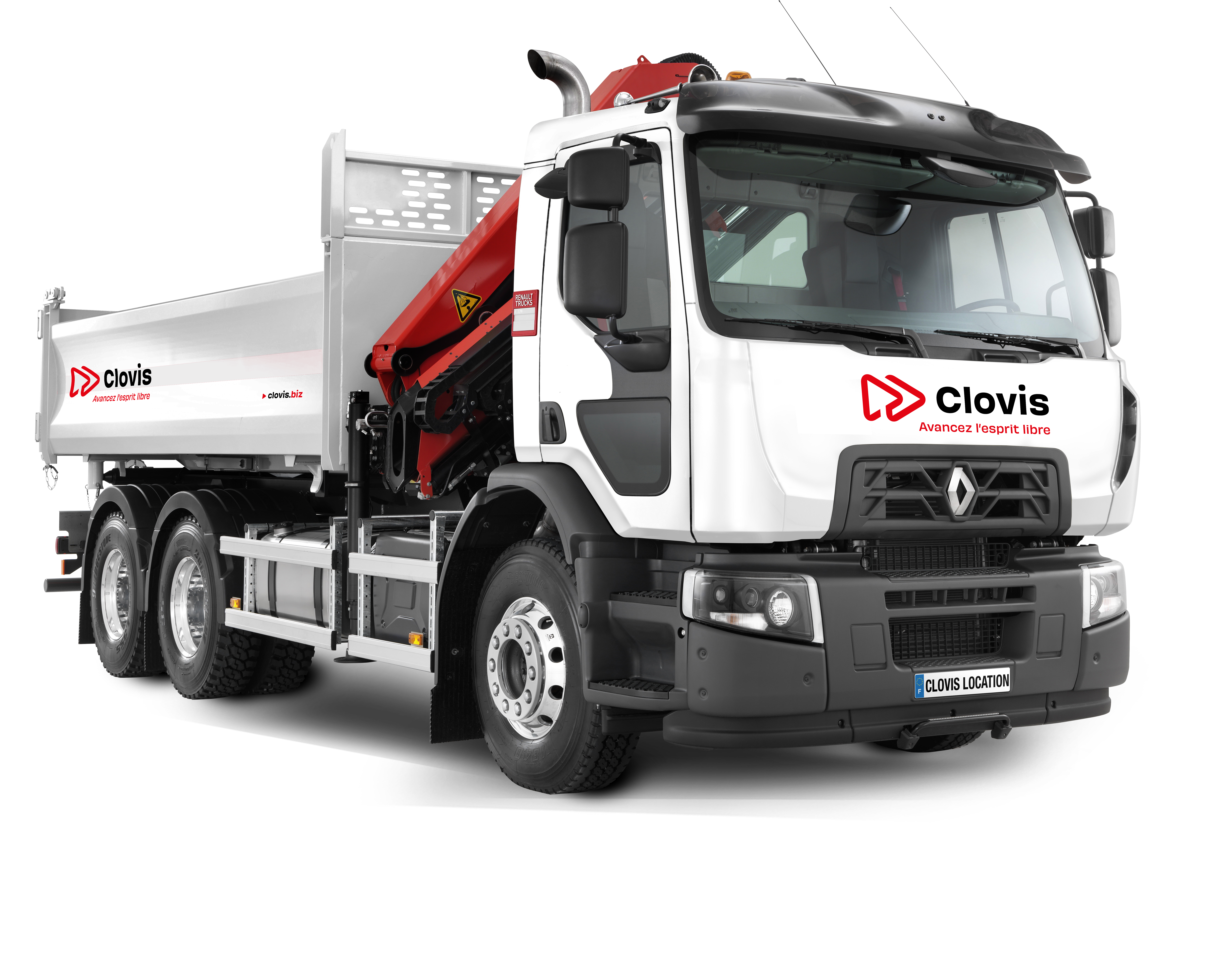 Location Clovis de poids lourd polybenne grue